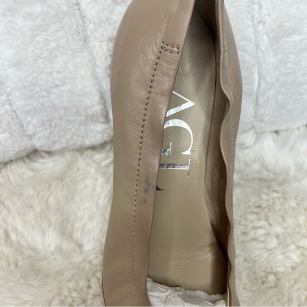 AGL ATTILIO GIUSTI LEOMBRUNI Pyramid Studded Pointy Toe heels Size 39 Tan - Picture 5 of 8